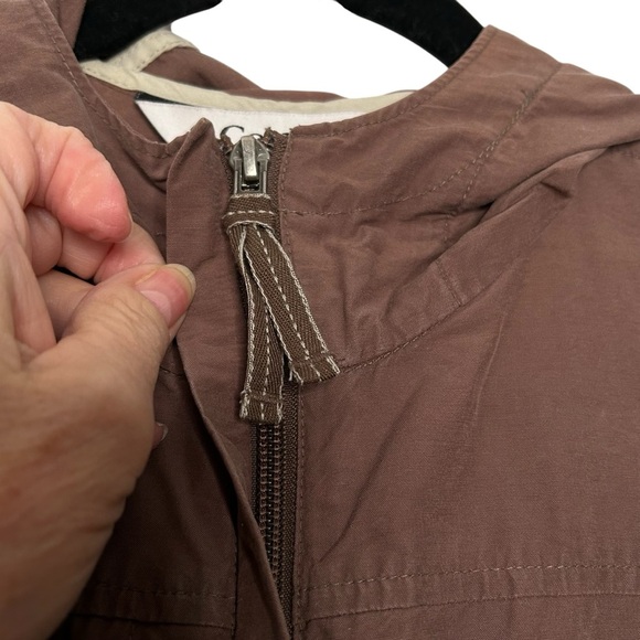 Columbia Omni-Shade Brown Full Zip Hooded Windbreaker w/Pockets Sz M - Picture 7 of 15